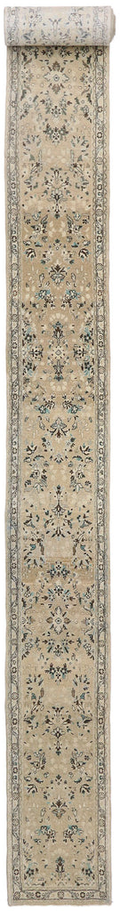 2 x 35 - Beige Vintage Persian Hamadan Rug - 53398