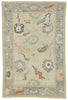 5 x 7 - Gray Turkish Oushak Rug - 53430