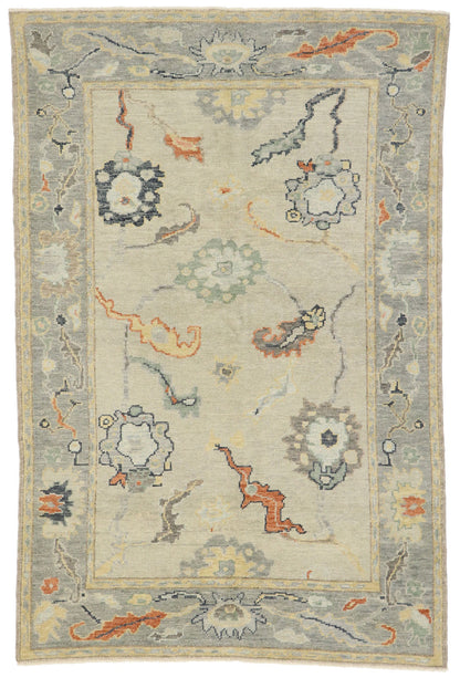 5 x 7 - Gray Turkish Oushak Rug - 53430