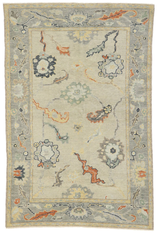 5 x 7 - Gray Turkish Oushak Rug - 53430