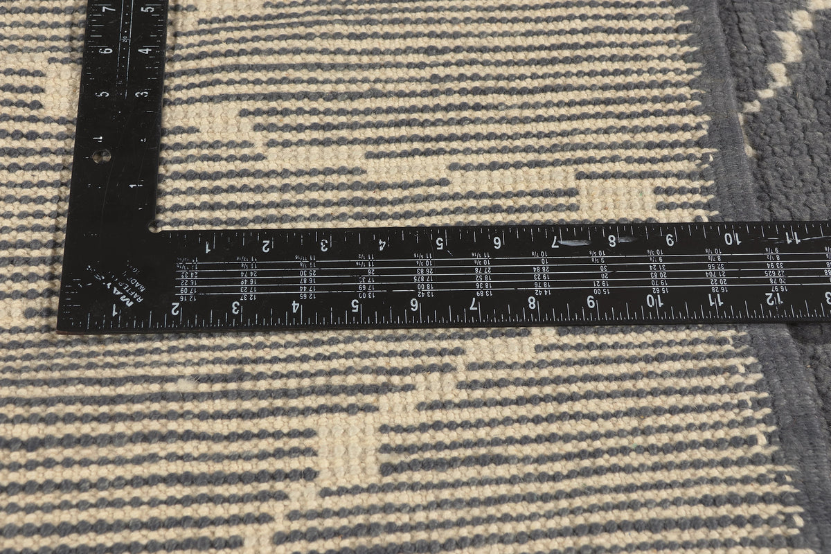 6 x 9 - Charcoal Dark Gray Turkish Moroccan Rug - 53443