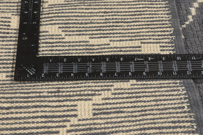 6 x 9 - Charcoal Dark Gray Turkish Moroccan Rug - 53443