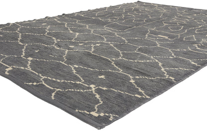 6 x 9 - Charcoal Dark Gray Turkish Moroccan Rug - 53443