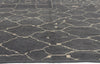 6 x 9 - Charcoal Dark Gray Turkish Moroccan Rug - 53443