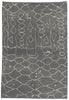 6 x 9 - Charcoal Dark Gray Turkish Moroccan Rug - 53443