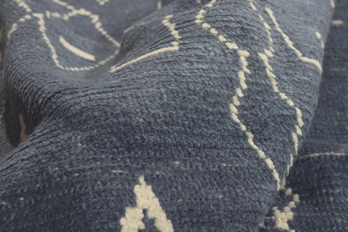 8 x 10 - Navy Blue Turkish Moroccan Rug - 53444