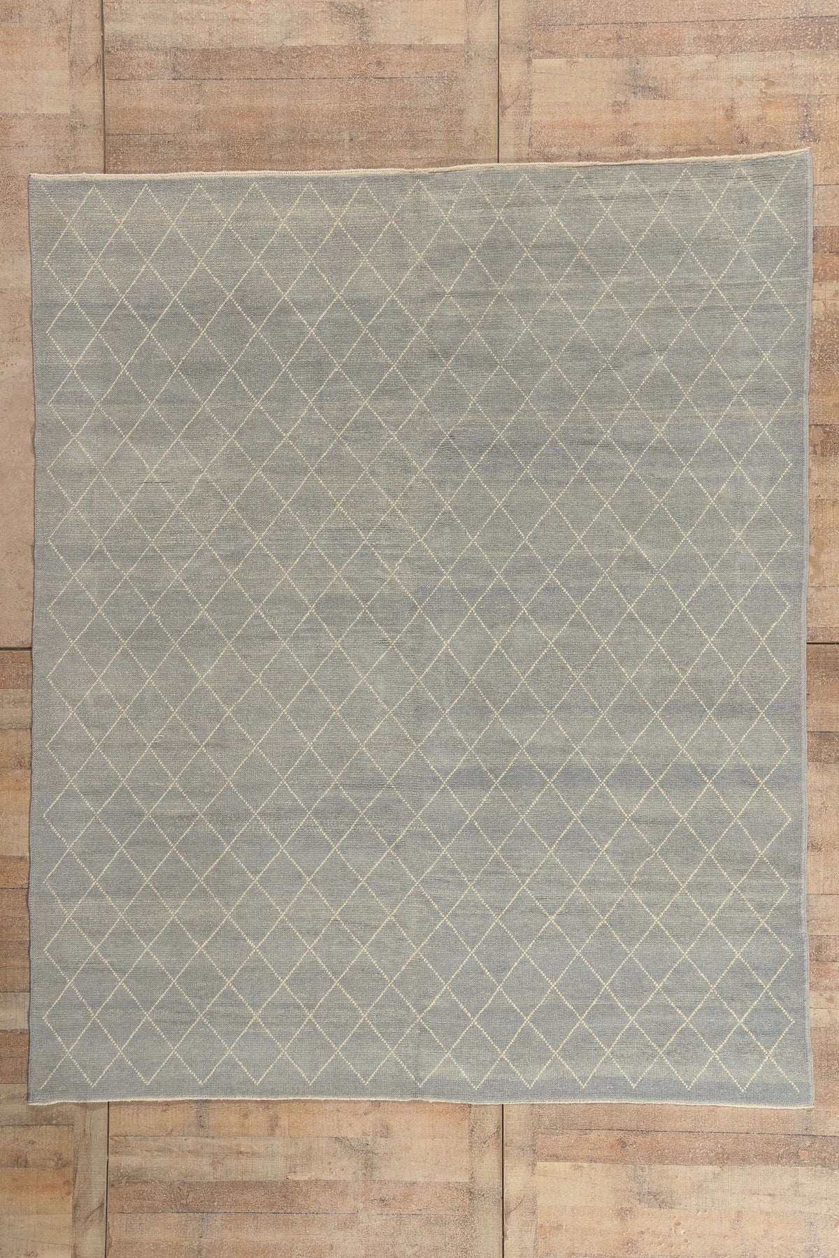 8 x 9 - Light Blue Turkish Moroccan Rug - 53446