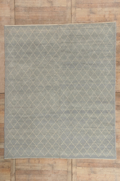 8 x 9 - Light Blue Turkish Moroccan Rug - 53446
