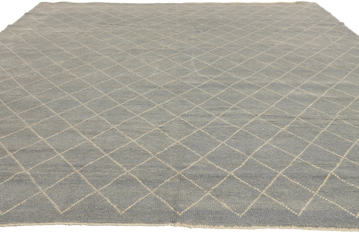 8 x 9 - Light Blue Turkish Moroccan Rug - 53446
