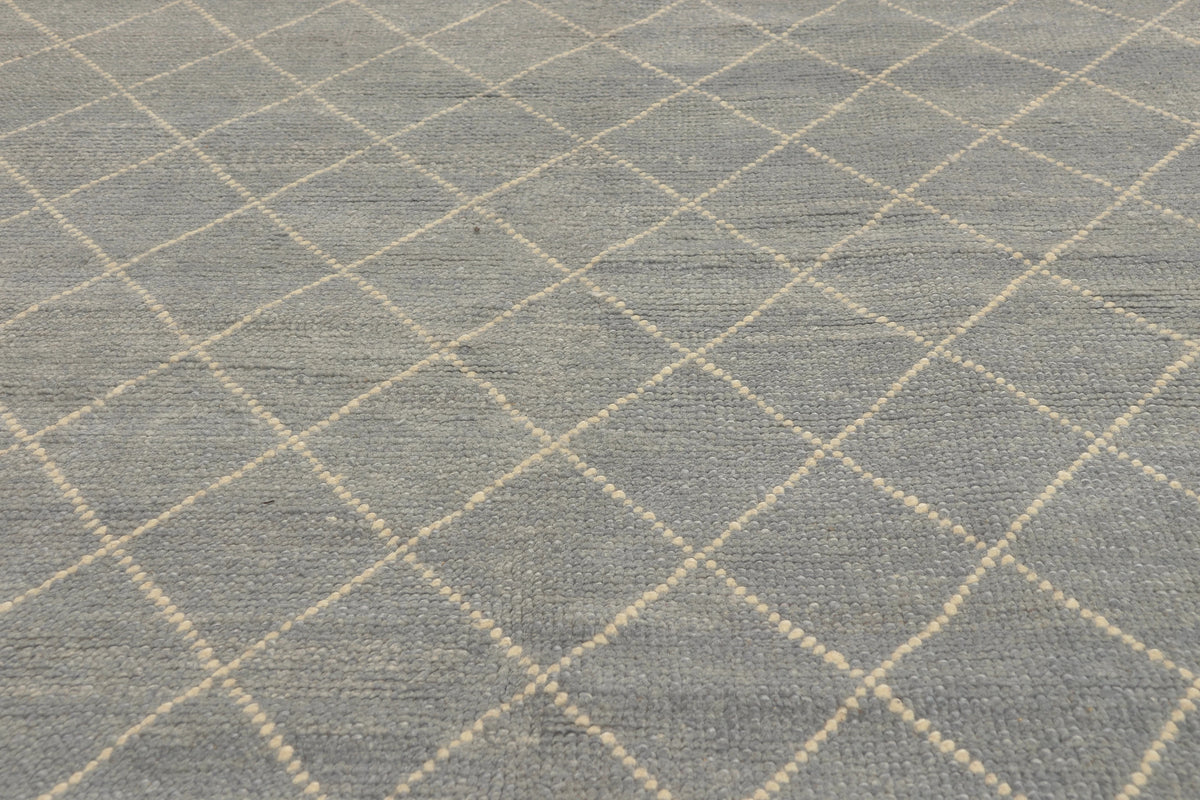 8 x 9 - Light Blue Turkish Moroccan Rug - 53446