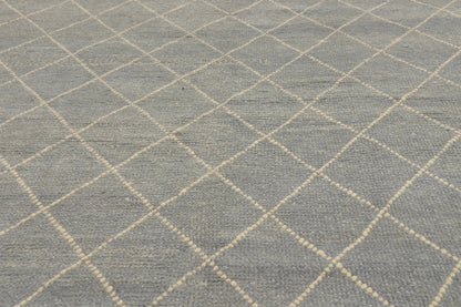 8 x 9 - Light Blue Turkish Moroccan Rug - 53446