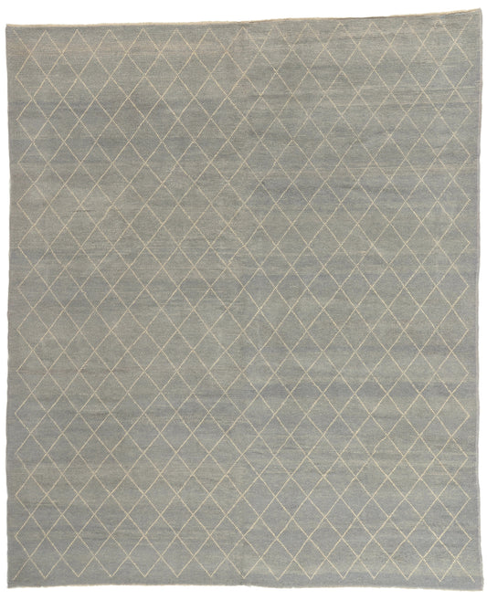 8 x 9 - Light Blue Turkish Moroccan Rug - 53446