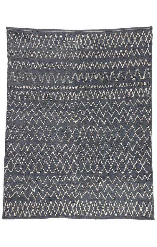 8 x 10 - Charcoal Dark Gray New Turkish Moroccan Rug - 53447