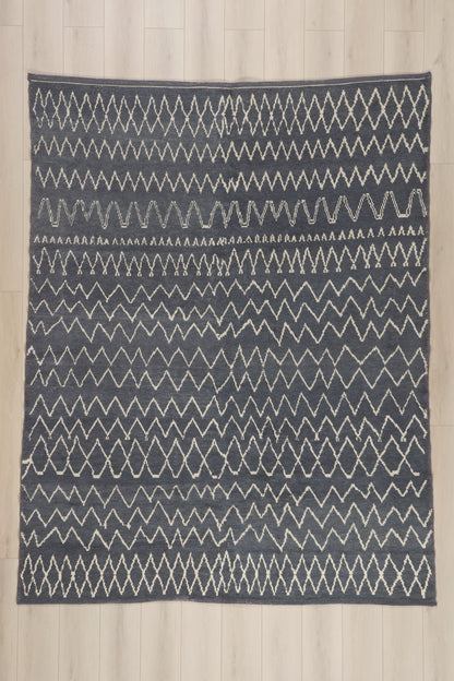 8 x 10 - Charcoal Dark Gray New Turkish Moroccan Rug - 53447