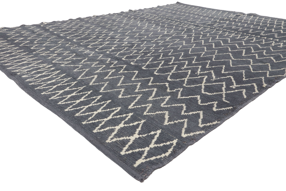 8 x 10 - Charcoal Dark Gray New Turkish Moroccan Rug - 53447