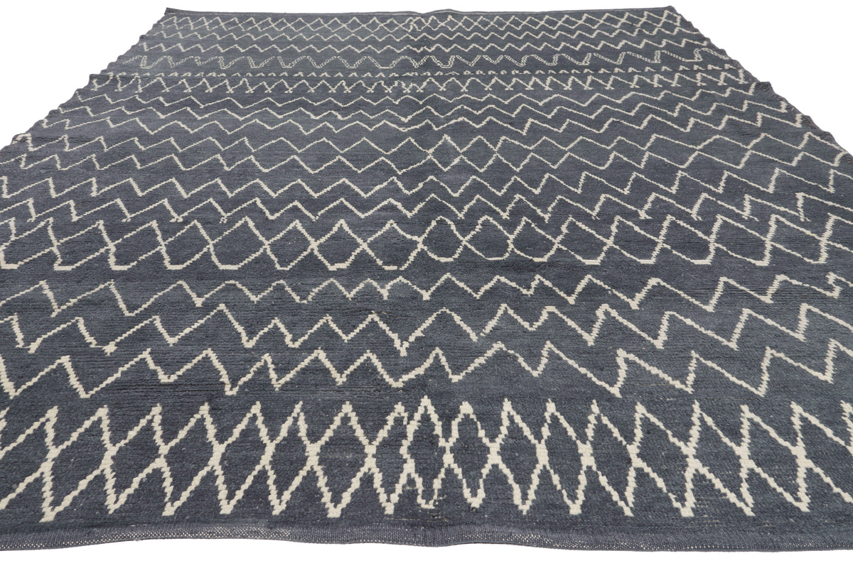 8 x 10 - Charcoal Dark Gray New Turkish Moroccan Rug - 53447