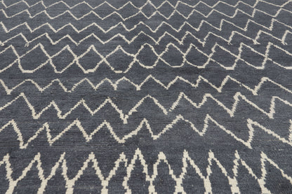 8 x 10 - Charcoal Dark Gray New Turkish Moroccan Rug - 53447