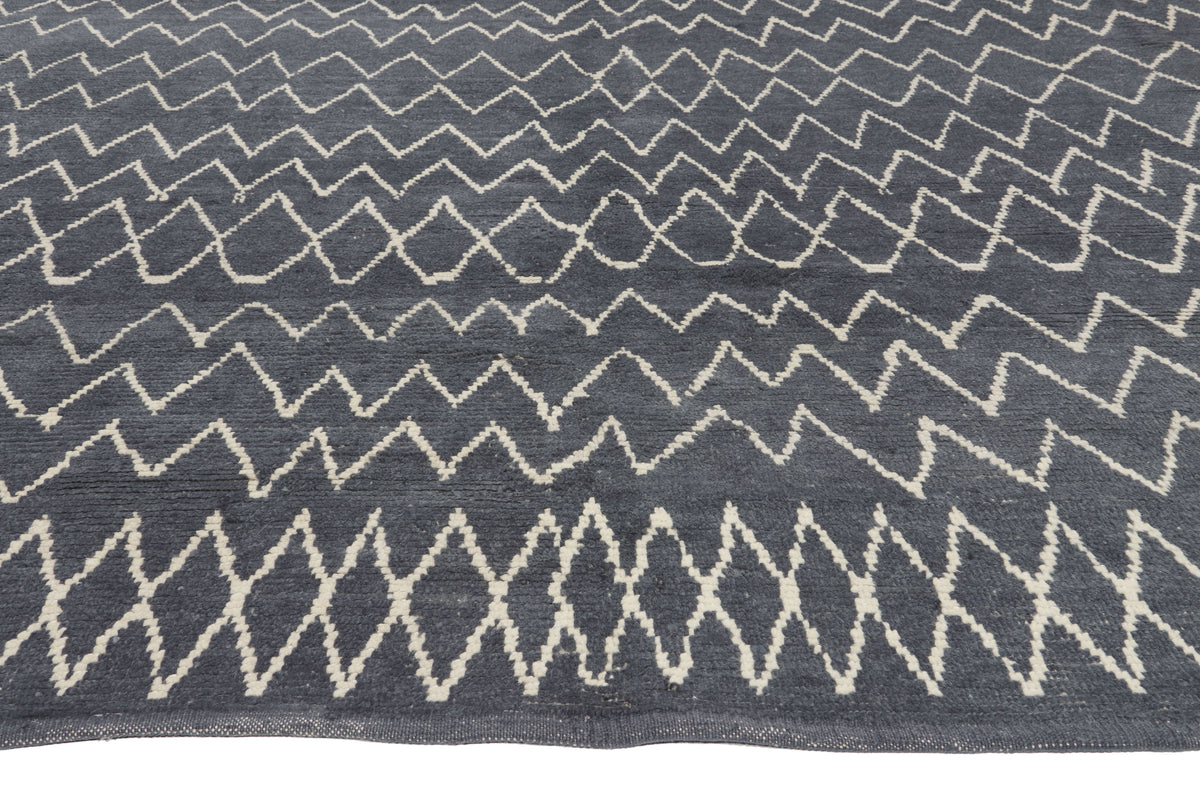 8 x 10 - Charcoal Dark Gray New Turkish Moroccan Rug - 53447