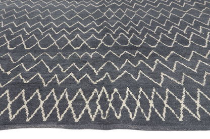 8 x 10 - Charcoal Dark Gray New Turkish Moroccan Rug - 53447