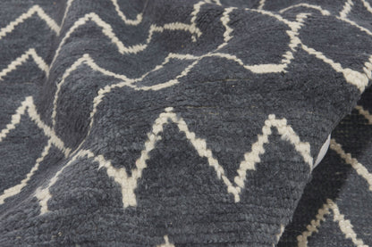 8 x 10 - Charcoal Dark Gray New Turkish Moroccan Rug - 53447