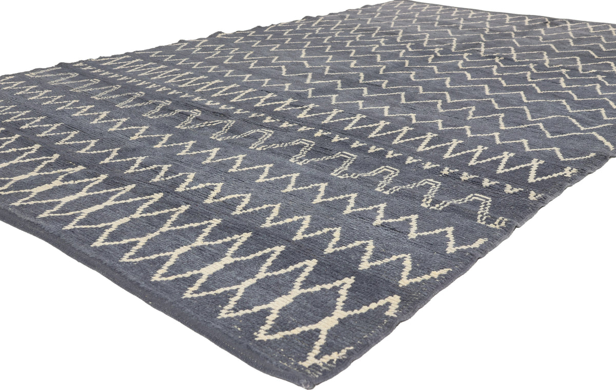 6 x 9 - Blue Gray Turkish Moroccan Rug - 53452