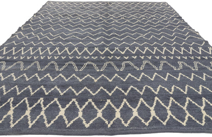 6 x 9 - Blue Gray Turkish Moroccan Rug - 53452