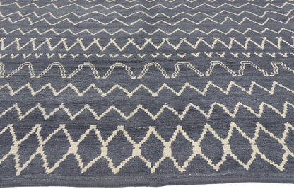 6 x 9 - Blue Gray Turkish Moroccan Rug - 53452