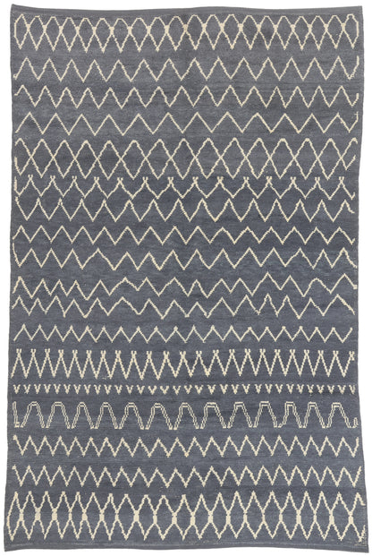 6 x 9 - Blue Gray Turkish Moroccan Rug - 53452