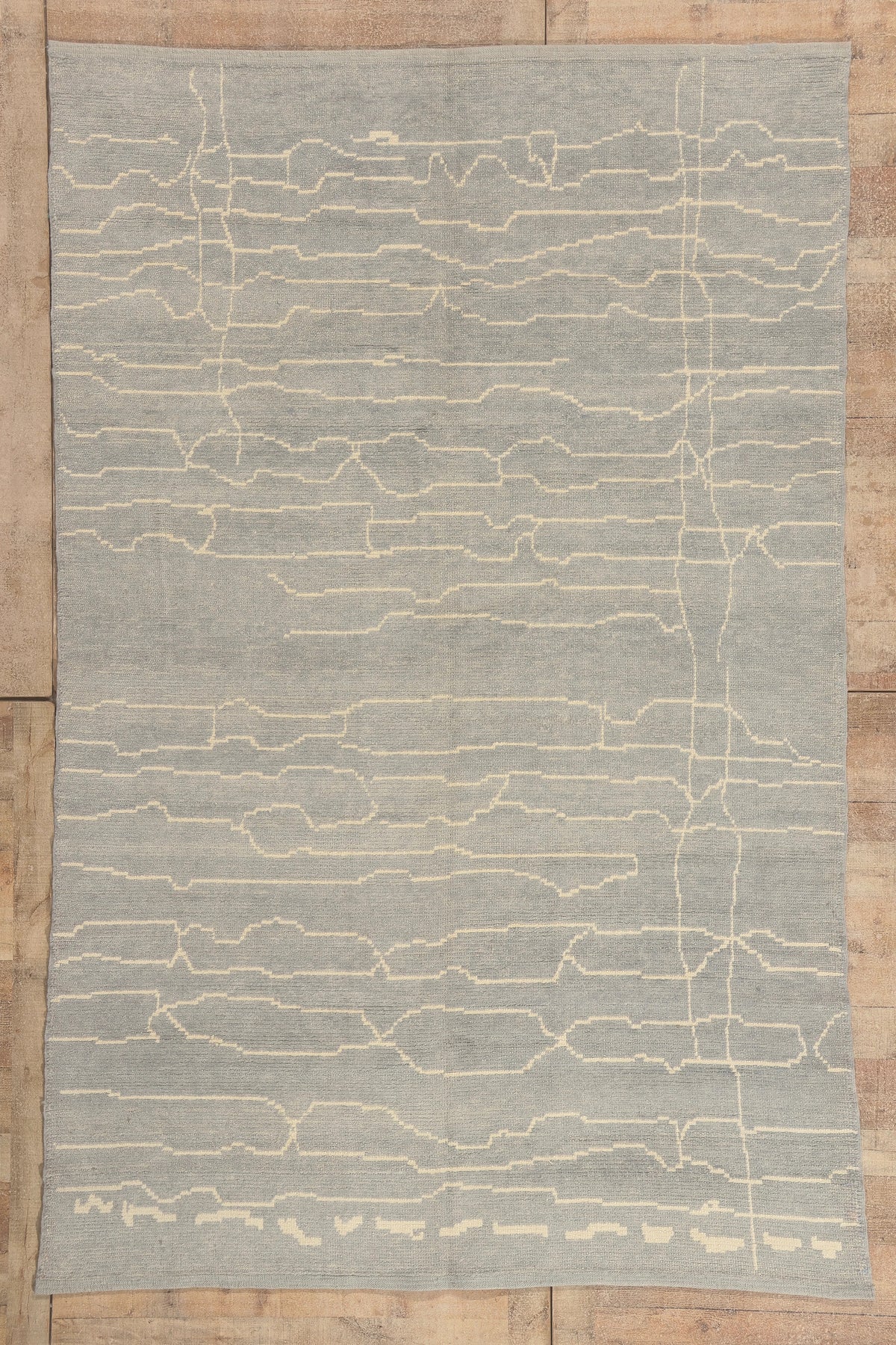 6 x 10 - Light Blue Turkish Moroccan Rug - 53453