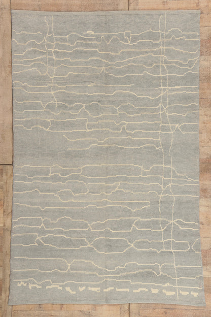 6 x 10 - Light Blue Turkish Moroccan Rug - 53453