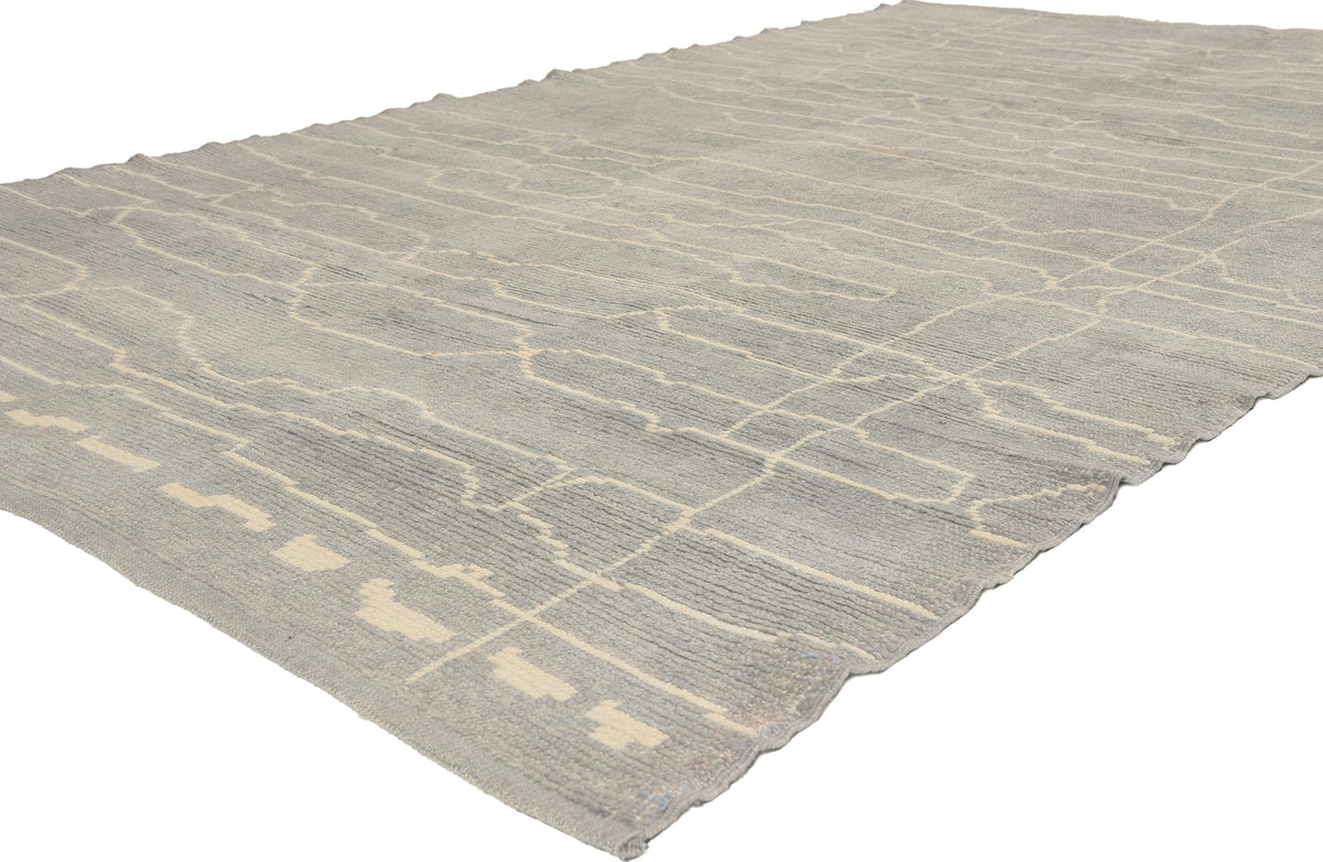 6 x 10 - Light Blue Turkish Moroccan Rug - 53453