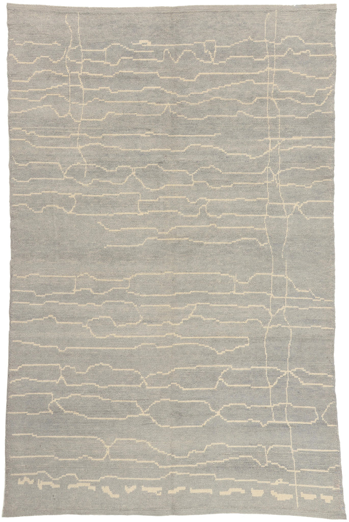 6 x 10 - Light Blue Turkish Moroccan Rug - 53453