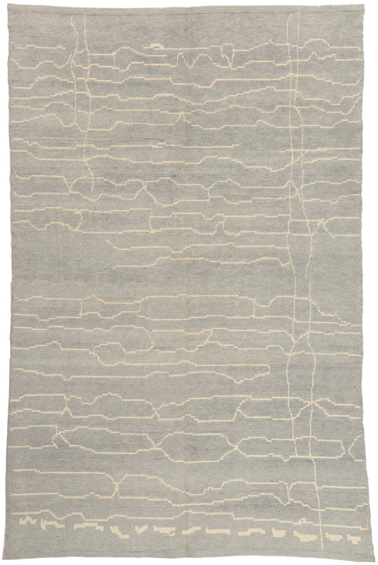 6 x 10 - Light Blue Turkish Moroccan Rug - 53453