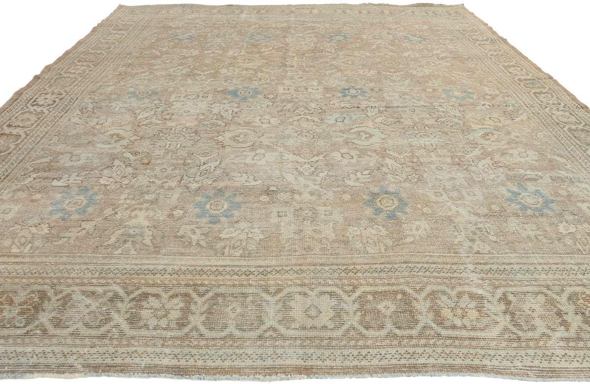7 x 10 - Tan Vintage Persian Mahal Rug - 53475