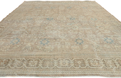 7 x 10 - Tan Vintage Persian Mahal Rug - 53475