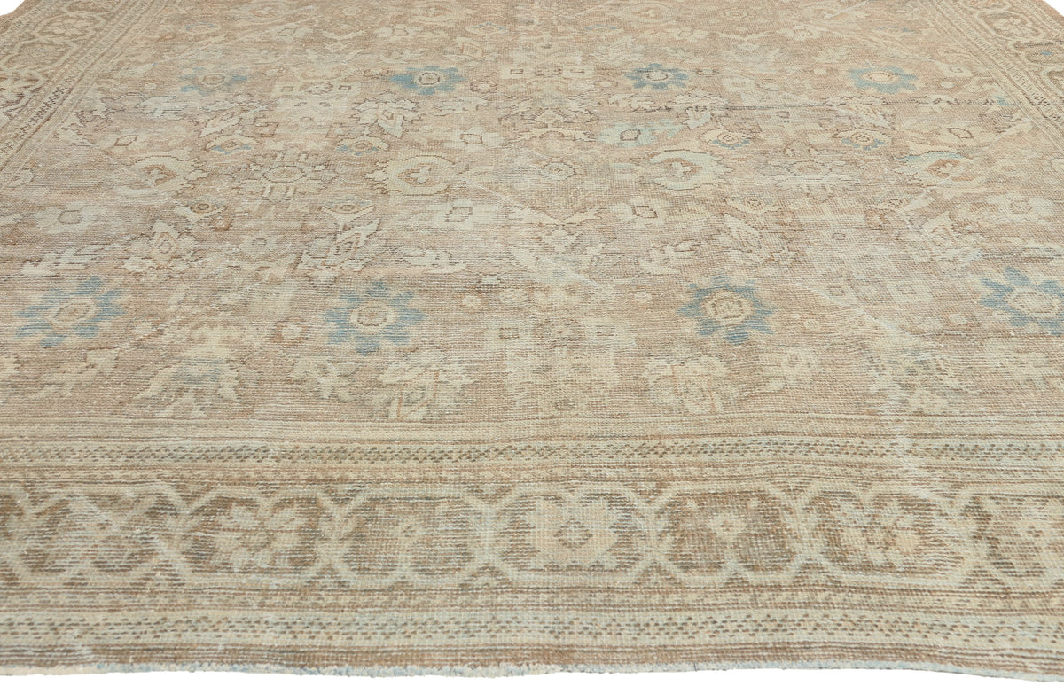 7 x 10 - Tan Vintage Persian Mahal Rug - 53475