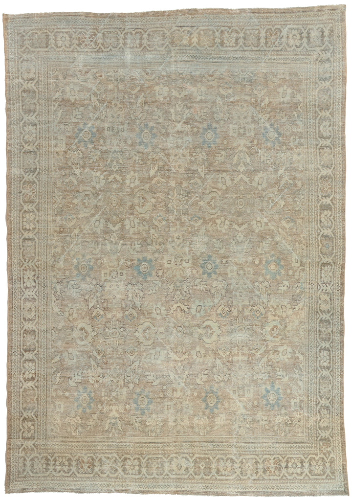 7 x 10 - Tan Vintage Persian Mahal Rug - 53475