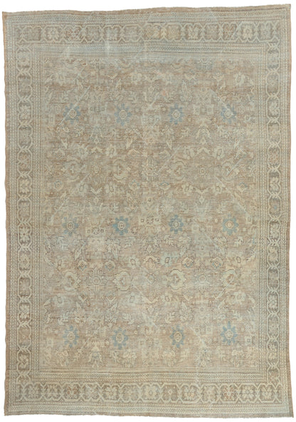 7 x 10 - Tan Vintage Persian Mahal Rug - 53475