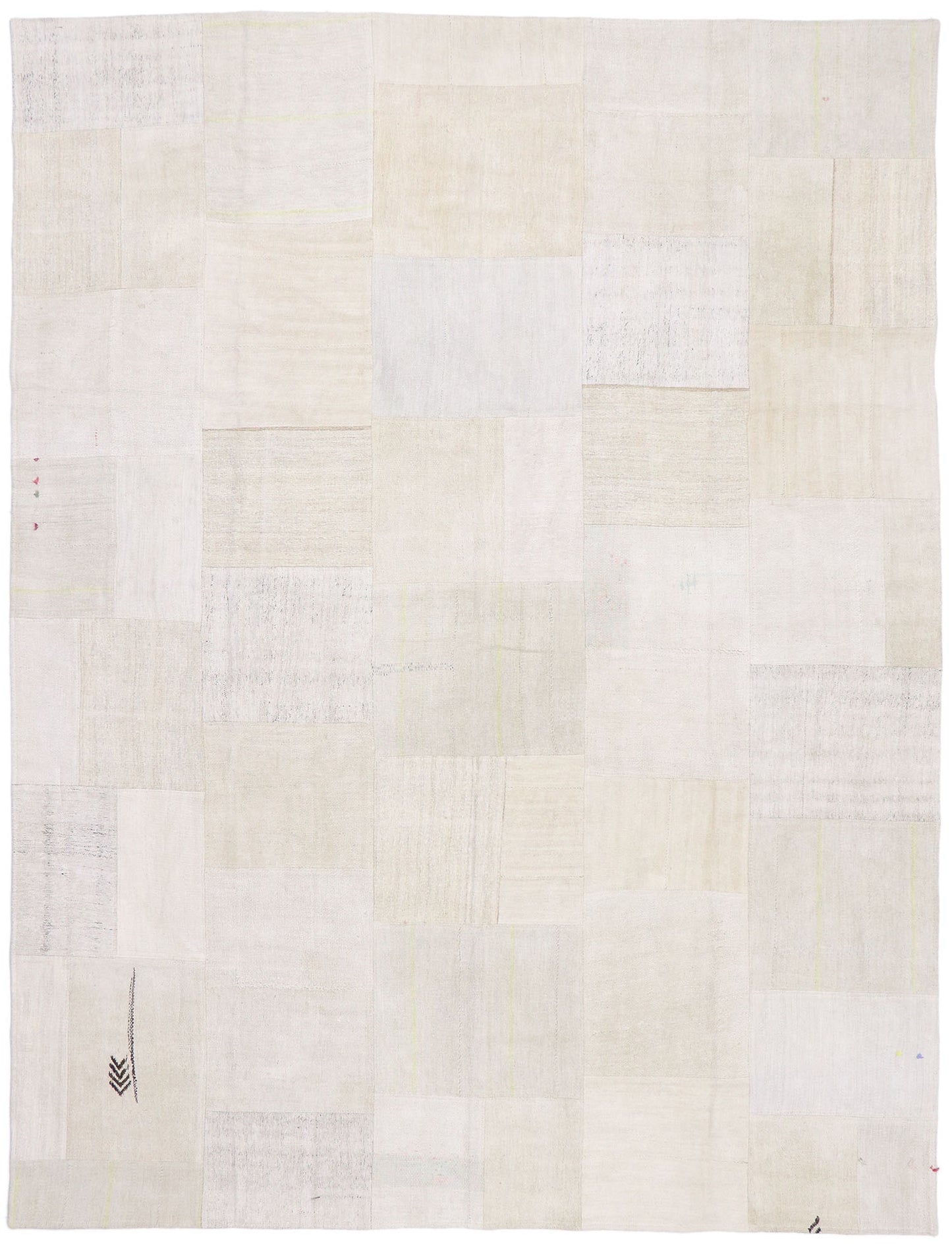 9 x 12 - Beige Vintage Turkish Patchwork Rug - 53528