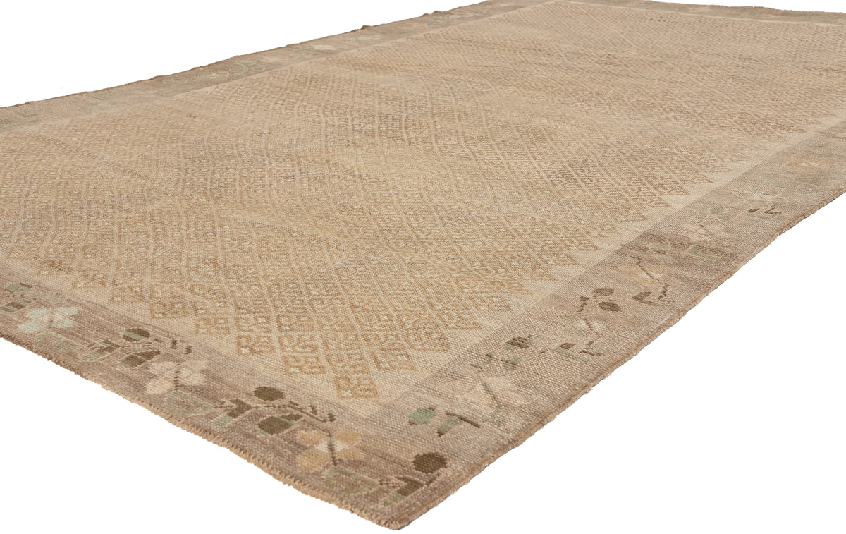 6 x 10 - Brown Vintage Turkish Kars Rug - 53567