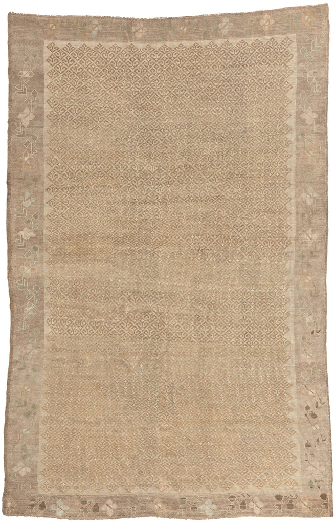 6 x 10 - Brown Vintage Turkish Kars Rug - 53567