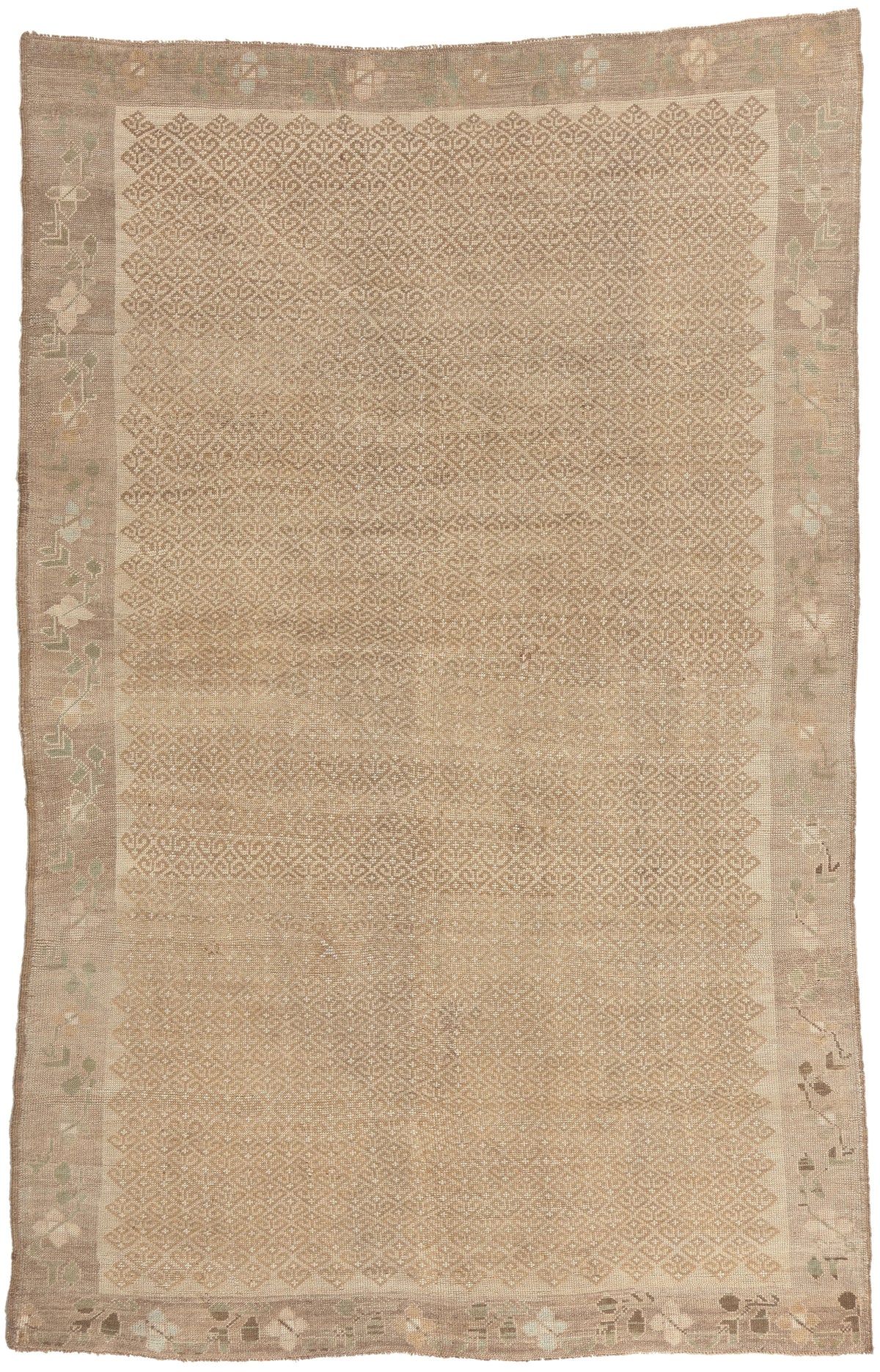 6 x 10 - Brown Vintage Turkish Kars Rug - 53567