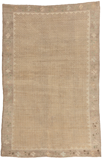 6 x 10 - Brown Vintage Turkish Kars Rug - 53567