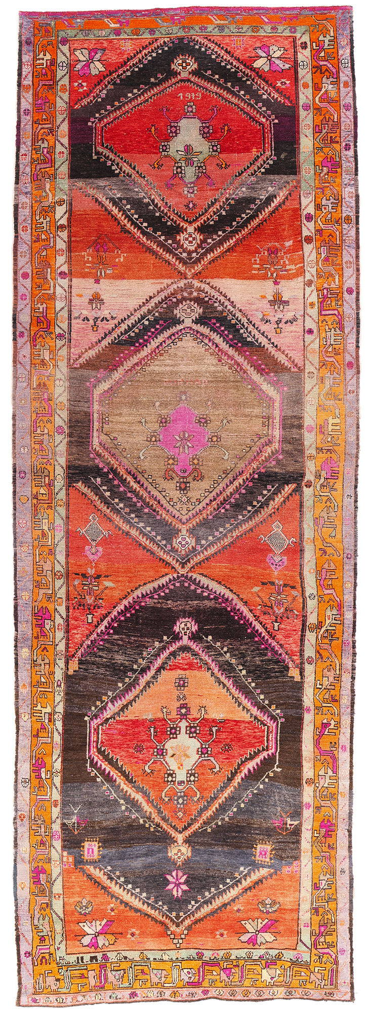 6 x 18 - Multicolor Vintage Turkish Kars Rug - 53574