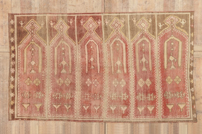 6 x 9 - Red Vintage Turkish Oushak Rug - 53580