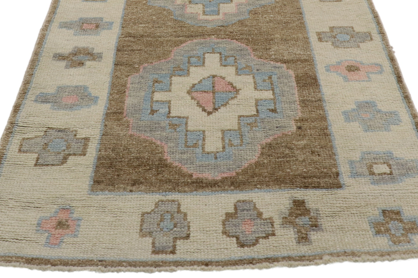3 x 20 - Brown Turkish Oushak Rug - 53587