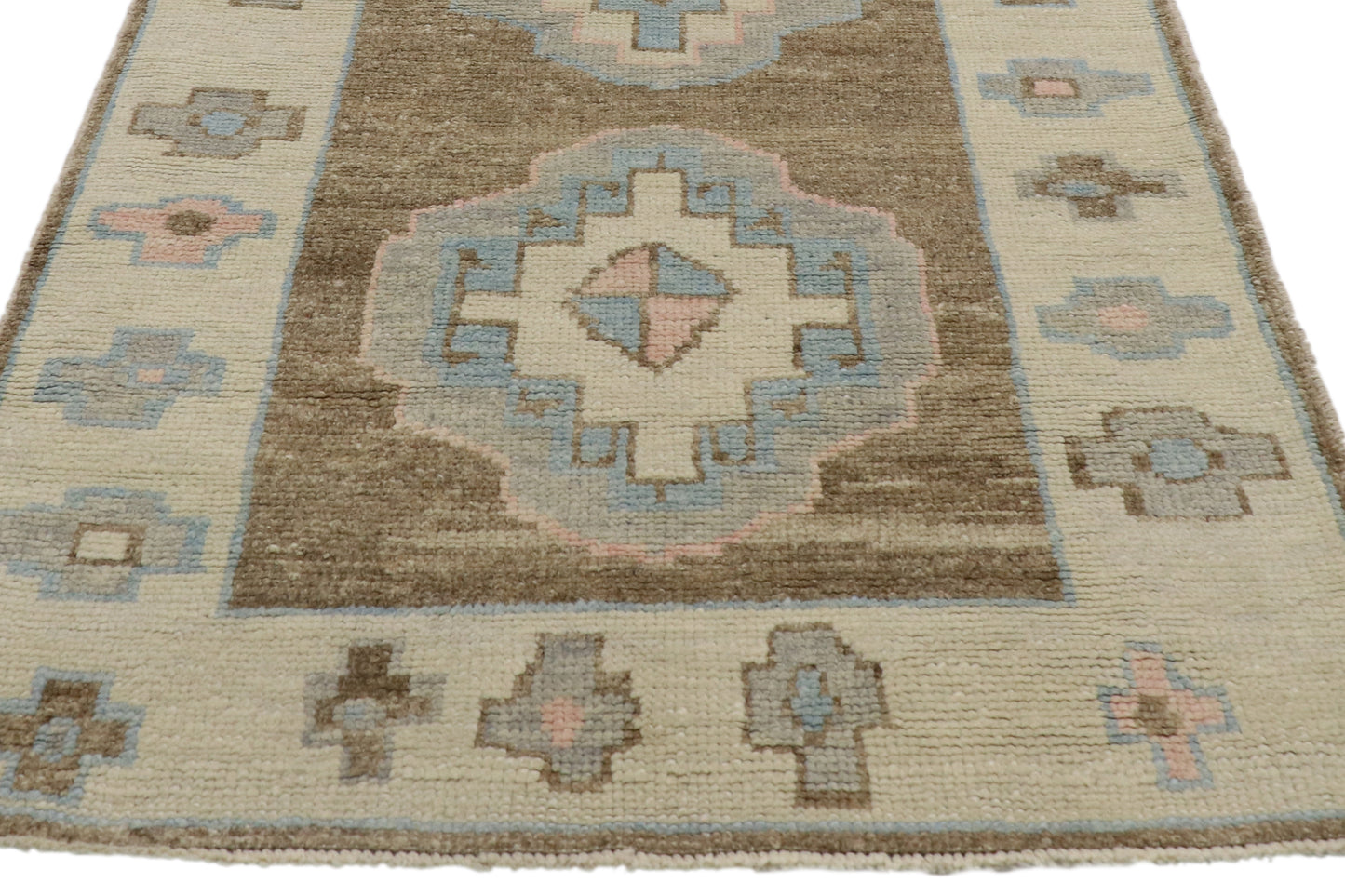 3 x 20 - Brown Turkish Oushak Rug - 53590