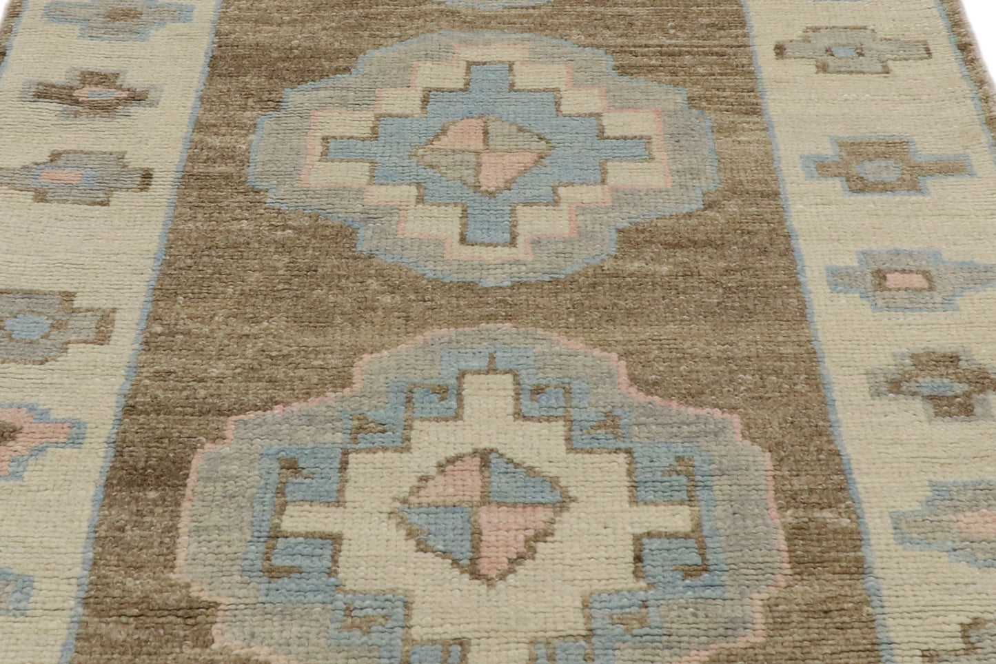 3 x 20 - Brown Turkish Oushak Rug - 53590