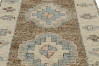 3 x 20 - Brown Turkish Oushak Rug - 53590
