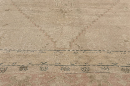 5 x 9 - Beige Vintage Turkish Oushak Rug - 53624